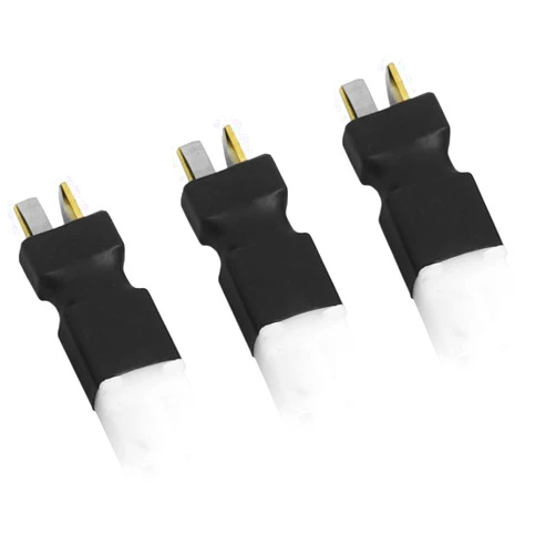 ShareGoo 3Pack ShareGoo RC Plug Adapter Compatible with Big Tamiya Style Female Plug to Deans T Style Male Plug Adapter Connector for RC FPV Drone Car Truck Lipo NiMH Battery Charger ESC