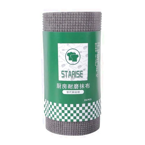 Generic Kitchen Rag Thickened Cleaning Roll Cloth Microfiber Steel Wool Non-Stick Oil Towel Reusable Washable Lint-Free Cleaning Rags for Kitchen Glass STARISE (25 pcs)