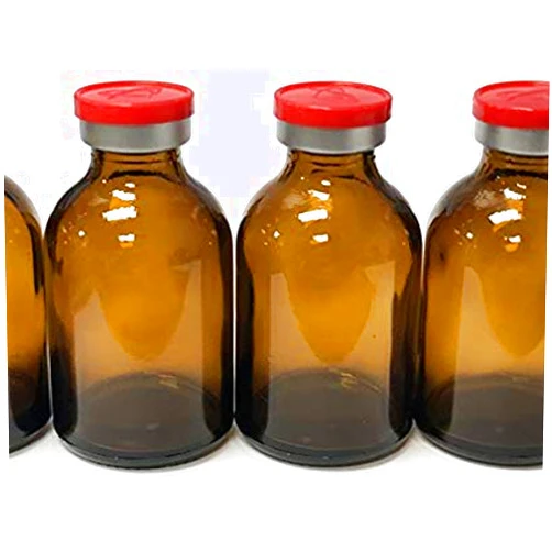 30ml Sterile Amber Vials 10pk JL 30ml Molded Sterile Amber Vials with Red Flip Caps Seals and Durable Glass( pack of 10 )