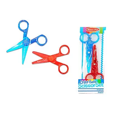 Melissa & Doug Child-Safe Scissors - Child-Friendly Scissors, Lefty and Righty, Set of 2