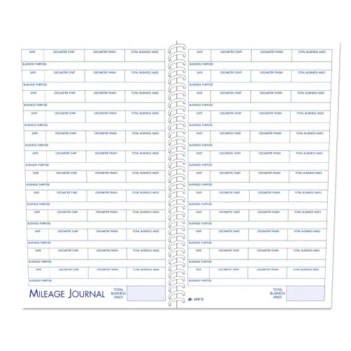 Adams ABFAFR12 Vehicle Mileage and Expense Journal, 5-1/4
