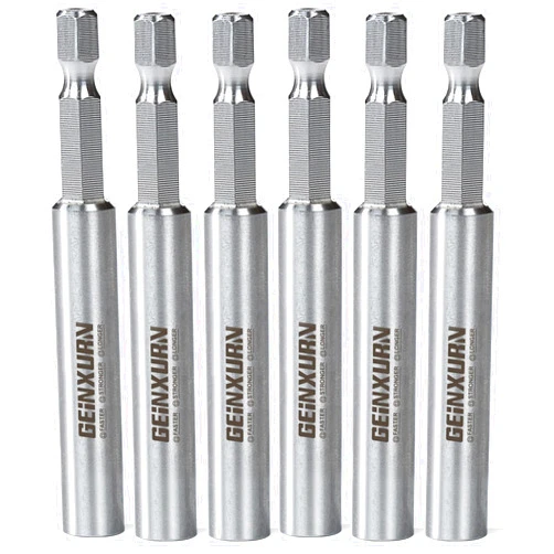 GEINXURN 6PACK Stainless Screwdriver Bit Holders, 3Inches Extension Socket Drill Bit Magnetic Holder Hex Shank Quick-Change Drill Bit Guide