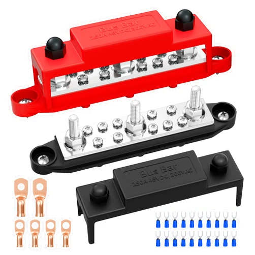 Joinfworld Power Distribution Block 12V Bus Bar 250A 5/16