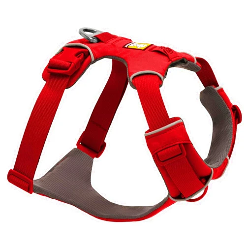 Ruffwear, Front Range Dog Harness, Reflective Soft Padded Everyday Harness with Dual Leash Clips, Adjustable and Lightweight Fit for Training or Walking for All Dogs, Red Canyon, Medium
