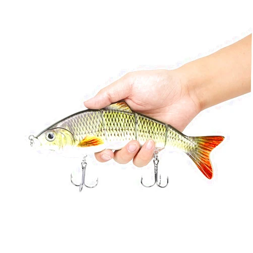 SENYUBBY 5.9-10in Multi Jointed Swimbait Fishing Lures Bait,2 4 8 9 Segment Big Giant Sinking Fishing Bass Lures,Crankbaits Swimbaits with Treble Hook