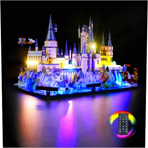 cooldac Light Kit for Lego Harry Potter Hogwarts Castle and Grounds, LED Lighting Compatible with Lego 76419 Hogwarts Castle and Grounds (Remote Control Version)