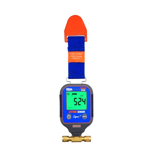 Supco VG64 Vacuum Gauge, Digital Display, 0-12000 microns Range, 10% Accuracy, 1/4