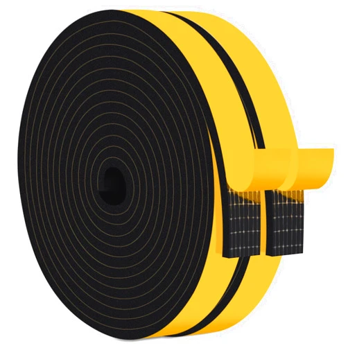 Trisiki High Density Foam Weather Stripping Door Seal Strip Insulation Tape for Insulating Door Frame, Window, AC Units Soundproof Self Adhesive Sealing Foam Weatherstrip(1 in x 1/4 in x 33 Ft)