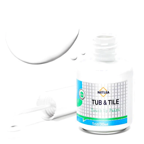 NetLea Specialty Tub and Tile Paint,White Touch Up Paint Pen for Chips,Tub and Tile Touch Up Paint for Scratches & Chips on Porcelain, Acrylic, Enamel, Cast Iron, Tubs, Tiles, Sinks and Toilets