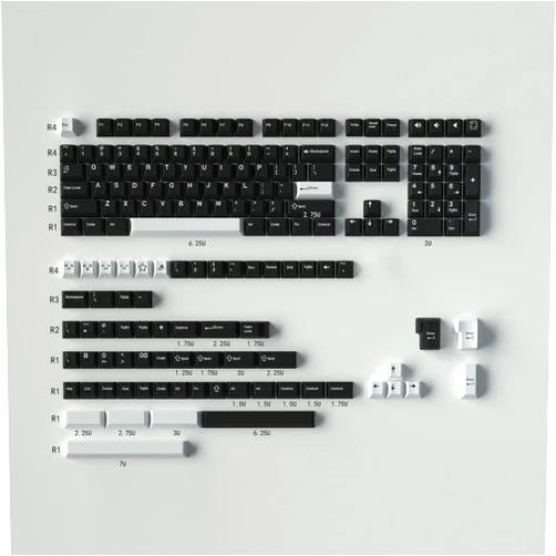 Sumgsn WOB Keycaps 172 Keys Cherry Profile Double Shot Keycaps Set Fit for 60% 65% 75% 95% ISO ANIS Mechanical Keyboard Cherry Mx Switches
