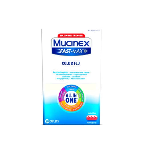 Mucinex Fast-Max Adult Severe Cold Liquid Caplets, 20 ct