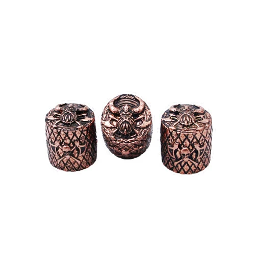 Guyker 3Pcs Guitar Bass Knobs 6mm Dia. Shaft Pots - Zinc Alloy Savage Pirates Surface Retro Style Tone Volume Control Potentiometer Knob Replacement for Electric Guitar Bass (CKB009, Antique Bronze)