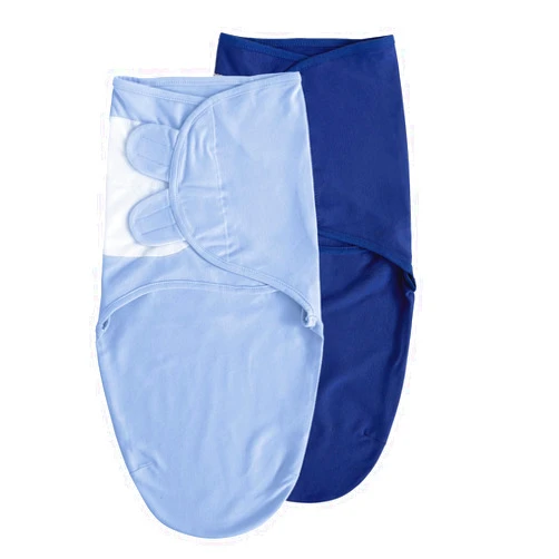 Soarwg Kids Baby Swaddle, Organic Baby Swaddles 0-3 Months, Swaddle Blanket, Swaddle Sack, Adjustable Newborn Infant Swaddle for Boy, Standard 100 by Oeko-TEX, Blue 2 Pack Small Solid Blue