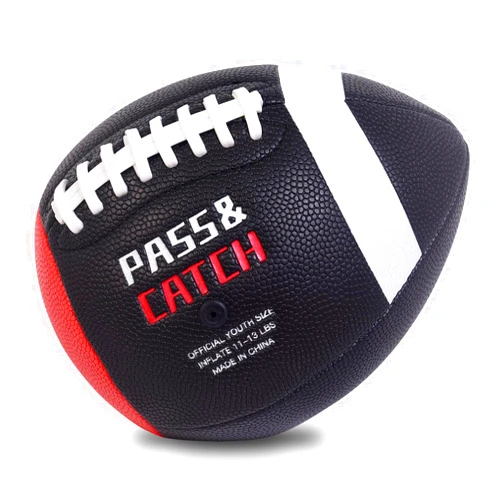 KUYOTQ PassCatch Training Football, Peewee Size(Ages 3-9) Kids/Youth (Ages 7-13) Official Size(Ages 13+), Fatherless Bounce Back Leather Football Improving Enhance Solo Passing Catching Skills(Deflated)