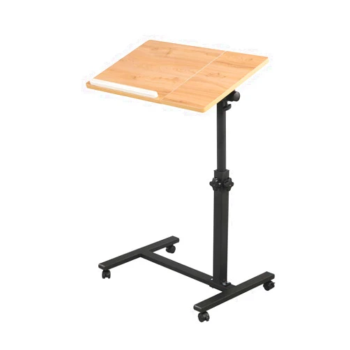 TigerDad Rolling Laptop Desk for Rolling Cart Tilting Overbed Bedside Table Desk Overbed Table with Wheels Adjustable Laptop Stand Sofa Side Table