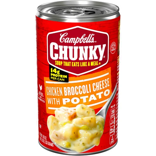 Campbell's Chunky Soup, Chicken Broccoli Cheese Soup, 18.8 Oz Can