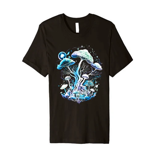 FANTASTIC NATURE I GRAPHIC TRENDS I Star Park Magic mushroom tree of life, galaxy, universe, cosmos, fungi Premium T-Shirt