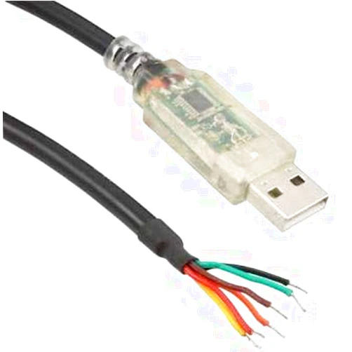 FTDI USB-RS232-WE-1800-BT_3.3 USB Cables/IEEE 1394 Cables USB to RS232 Embeded Conv 3.3V, WireEnd 1.8m