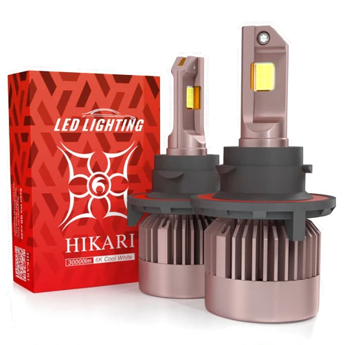 HIKARI WINGS Hikari 2023 Future 30000LM H13 9008 LED Fog Light, 65W Titanova LED, 6000K Cool White, IP68 Waterproof, Pack of 2