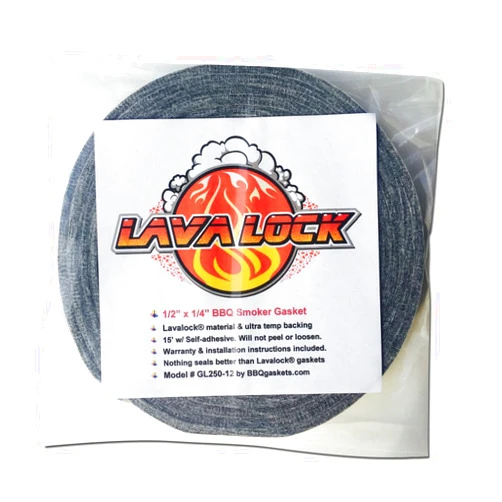 LavaLock Grey Lavalock Gasket High Temp BBQ Smoker Grill Self Stick 1/2