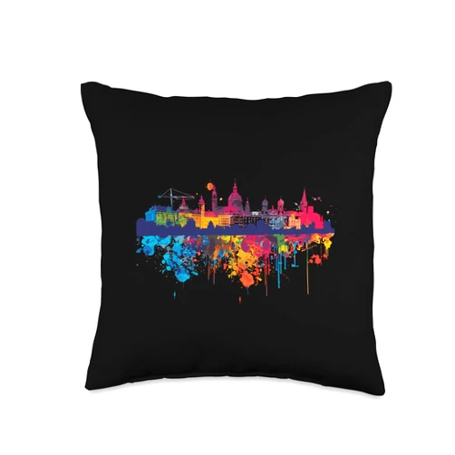 Baden-Baden Skyline Germany Baden-Baden Throw Pillow