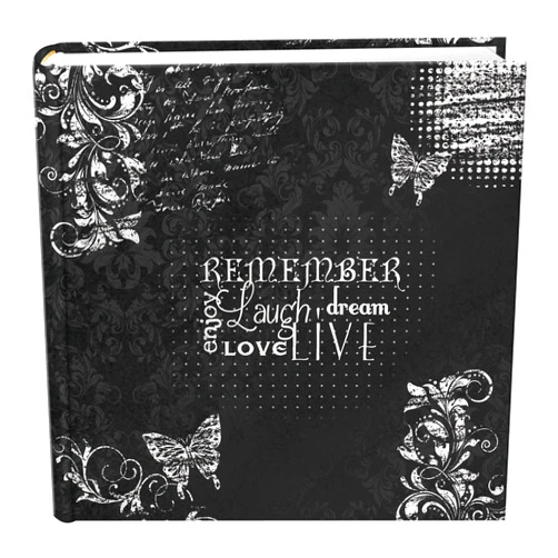 Pioneer Photo Albums EV-246CHLK/R 200-Pocket Chalkboard Printed Remember Theme Photo Album for 4 by 6-Inch Prints , Black