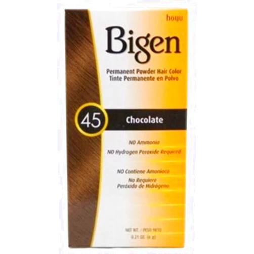 Bigen Permanent Powder Hair Color 45 Chocolate 1 ea (Pack of 5)