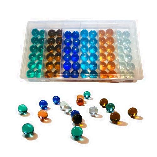 UNCOJOY 72 PCS Marbles for Kids, 6 Colors Glass Marbles Bulk for Marble Games Marble Run Chinese Checkers Vases Home Decor