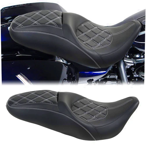 TCMT Driver Rider Passenger Seat For Harley Touring Road King Street Glide Electra Glide Road Glide 2009-2023