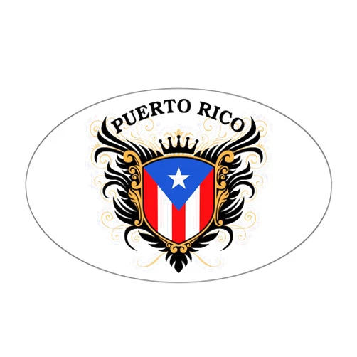 CafePress Puerto Rico Oval Car Bumper Sticker