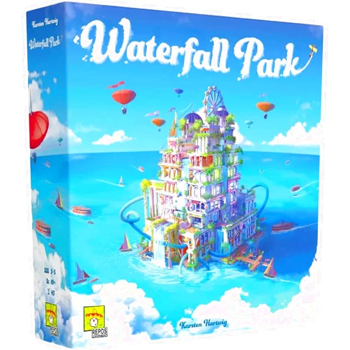 Repos Production Waterfall Park Board Game - Build The Ultimate Amusement Park! Strategy Game, Fun Family Game for Kids and Adults, Ages 10+, 3-5 Players, 45 Minute Playtime, Made by Repos Production