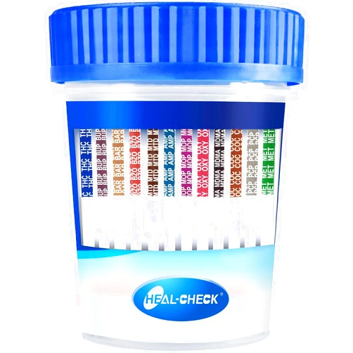 HEAL-CHECK 6 Pack Multi Drug Urine Test Cup 12 Panel with Temperature Strip,Testing 12 Different Drugs,Instant Multi Panel Drug Screening Test Kit
