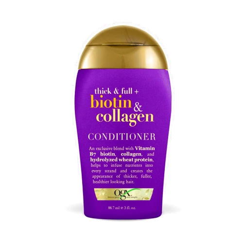 OGX Thick & Full + Biotin & Collagen Conditioner, 3 Ounce Trial Size
