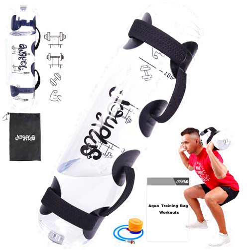 JoyPlus Aqua Bag Workout, Adjustable Training Bag and Power Bag with Water, Core and Balance Trainer, Portable Stability Fitness &Full Body Exercise Equipment for Weight