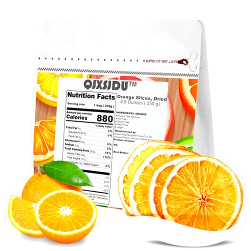 QJXSJDU Dried Oranges Slices (8.8 Oz/250g) Dehydrated Fruit No Sugar Added Bulk Wheels Snacks Bags for Old Fashioned Cocktail Garnish Candle Potpourri Soap Making Tea Water Bar Drinks Cake Decorations Gift