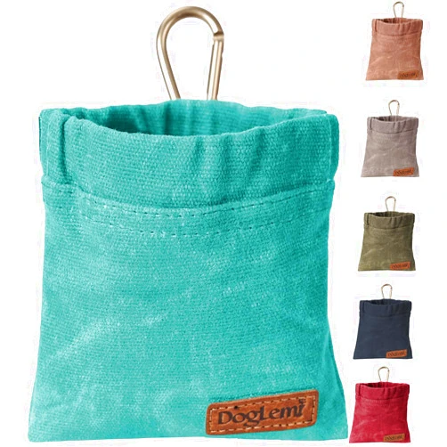 ETIAL Dog Treat Pouch,Portable Puppy Dog Training Treat Bag,Hand Free Dog Walking Bag,Auto Closing Pet Feed Snack Reward Pocket,Dog Food Dispenser for Pet Puppy Travel or Outdoor Use (Coral Green)