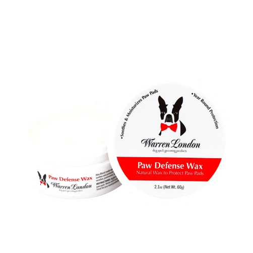 Warren London Paw Defense Wax - Dog Paw Balm for Dry Paws in Winter and Summer - Dog Skin Soother to Protect Against Cold, Hot & Rough Surfaces - Made in USA w/Natural Aloe Vera and Eucalyptus
