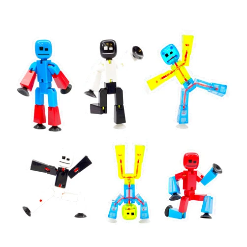 Zing Stikbot Series 4 - Color 6 Piece Posable Action Figure Set - for Stop Motion Animation - Ages 4 and Up