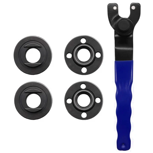 Seamaka Grinder Wrench Universal Adjustable Grinder Spanner ​Wrench with 4 Pcs 5/8-11 Grinder Shaft Nut,Lock-nut Grinder Wrench Fit 4-1/2