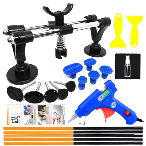 Manelord Dent Puller - Car Dent Repair Kit, Dent Removal Kit with Double Pole Bridge Dent Puller for Auto Dent Removal, Door Dings and Car Hail Damage