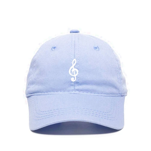 Tech Mrkt Music Note Baseball Cap Embroidered Cotton Adjustable Dad Hat