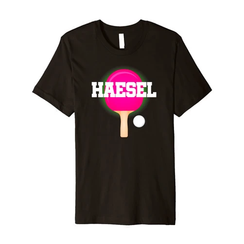 Table Tennis Sports Fan Haesel Name Girls Table Tennis Ping Pong Game Racket Sports Premium T-Shirt