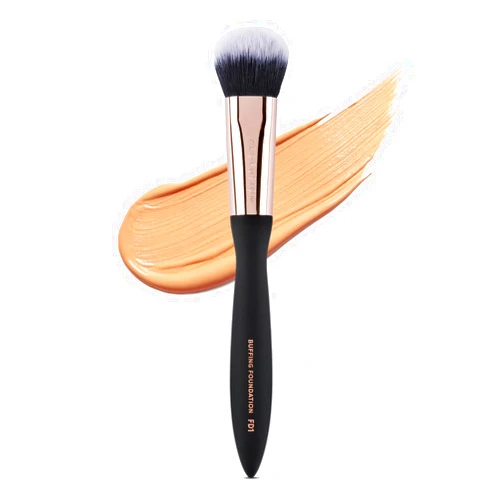 Profusion Cosmetics Artistry Series Buffing Foundation Brush, Luxurious Soft Touch Matte Finish and Waved Handle With Optimum Grip for Lightweight Feel, Perfect for Professional Artist and Self Use