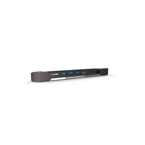 Ledetech Laptop Holders with 9 in 1 Multi-Function Horizontal Docking Station with HDMI, RJ45*1, SD Card/Micro SD Card Reader (Black)