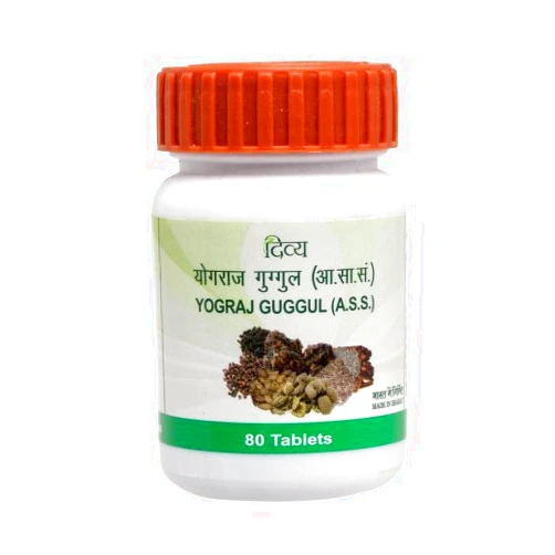 Patanjali Divya Yograj Guggul - Arthritis & Joint Pain - 80 Tablets (Pack of 2)