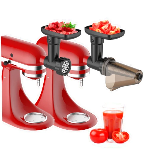 InnoMoon Fruit & Vegetable Strainer Attachment Set for Kitchenaid Stand Mixer, Includes Food Grinder Attachment with Sausage Stuffer Tubes and Juicer Auger, Meat Grinder Attachment for Kitchenaid by InnoMoon