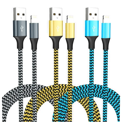 SHUSEL for iPhone Charger 3 Pack 6FT USB Lightning Cable MFi Certified Fast Charging Nylon Braided for iPhone Charger Cord Compatible with iPhone 14 Plus 14 pro max 13 12 11 XS X XR 8 Plus 7 6 SE 5s