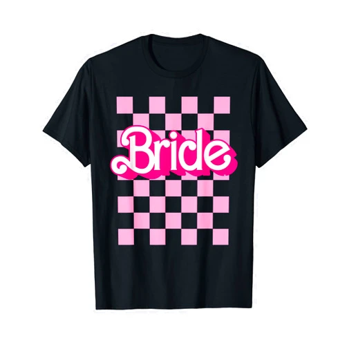 Birthday Bride Funny Retro Classic Americana Gifts Birthday Bride - Funny Classic Babe Pink Pattern Novelty Tee T-Shirt
