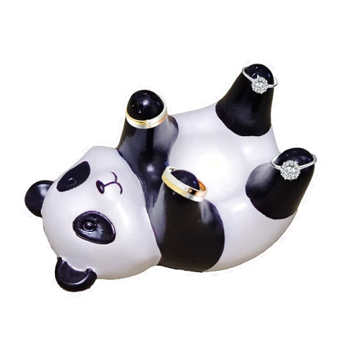 GoodsFilter Panda Jewelry Holder, Nerdy Panda Art Decorative Jewelry Holder Bowl/holder-earrings/necklace Decoration for Bedroom Counters, Desks and Nightstands