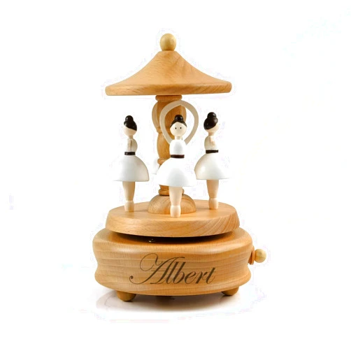 FSVNNSWKS Wooden Ballerina Music Box - A Personalized Gift for Your Daughter, Granddaughter or Grandson - Perfect for Birthdays, Anniversaries and Christmas (includes Free Customization)